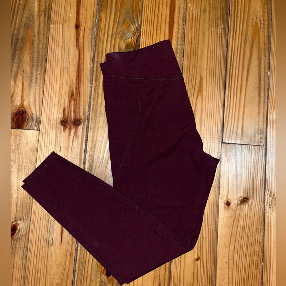 Burgundy leggings from Target